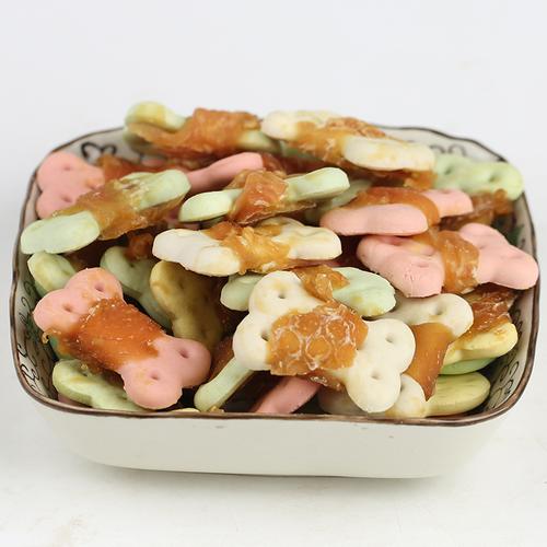 宠物食品鸡肉绕饼干420g狗狗零食钙奶除臭磨牙洁齿鸡胸肉鸡肉饼干